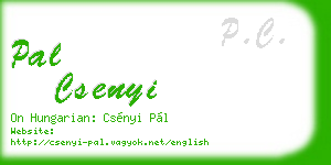 pal csenyi business card